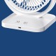 Настільний вентилятор Double head з регулюванням кута нахилу 3000 mAh White