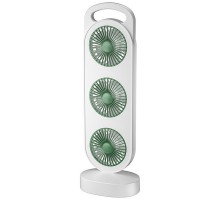 Настільний вентилятор Three Head Fan 1200 mAh Green