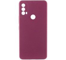 Чохол TPU GETMAN Liquid Silk Full Camera для Motorola Moto E40 Бордовий / Marsala