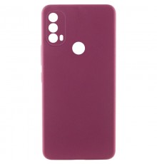 Чохол TPU GETMAN Liquid Silk Full Camera для Motorola Moto E40 Бордовий / Marsala