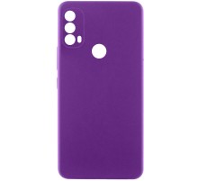 Чохол TPU GETMAN Liquid Silk Full Camera для Motorola Moto E40 Фіолетовий / Purple