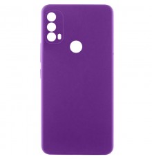 Чохол TPU GETMAN Liquid Silk Full Camera для Motorola Moto E40 Фіолетовий / Purple