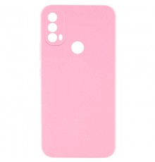 Чохол TPU GETMAN Liquid Silk Full Camera для Motorola Moto E40 Рожевий / Pink