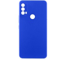 Чохол TPU GETMAN Liquid Silk Full Camera для Motorola Moto E40 Синій / Iris