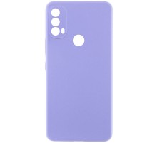 Чохол TPU GETMAN Liquid Silk Full Camera для Motorola Moto E40 Бузковий / Dasheen