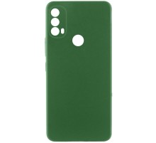 Чохол TPU GETMAN Liquid Silk Full Camera для Motorola Moto E40 Зелений / Dark green