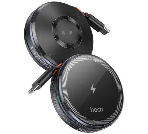 БЗП Hoco CQ18 Flash 2in1 Magnetic + iWatch (with retractable cable Type-C) Metal gray БЗП Hoco CQ18 Flash 2in1 Magnetic + iWatch (with retractable cable Type-C) Metal gray