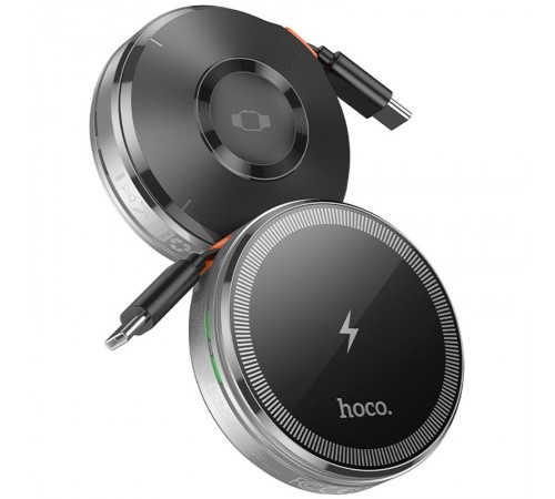 БЗП Hoco CQ18 Flash 2in1 Magnetic + iWatch (with retractable cable Type-C) Silver БЗП Hoco CQ18 Flash 2in1 Magnetic + iWatch (with retractable cable Type-C) Silver