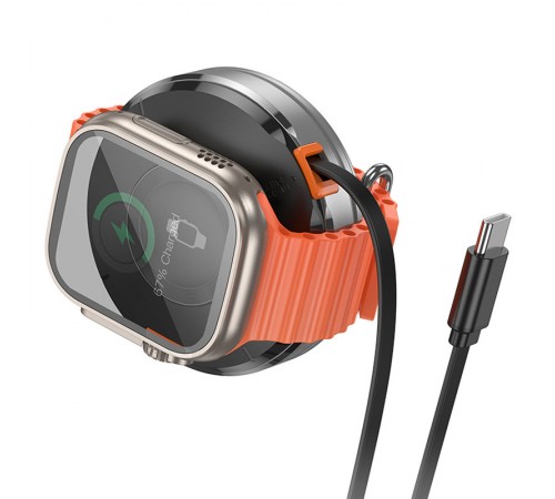 БЗП Hoco CQ18 Flash 2in1 Magnetic + iWatch (with retractable cable Type-C) Silver БЗП Hoco CQ18 Flash 2in1 Magnetic + iWatch (with retractable cable Type-C) Silver