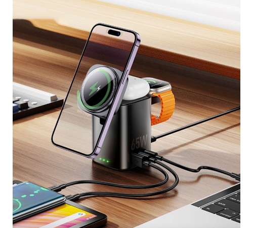 БЗП Hoco CQ20A Clever 6in1 PD65W Black БЗП Hoco CQ20A Clever 6in1 PD65W Black