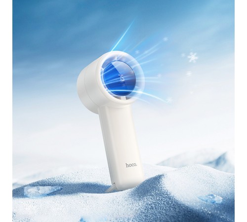 Портативний вентилятор Hoco HX63 Fashion high-speed handheld fan 2000 mAh White Портативний вентилятор Hoco HX63 Fashion high-speed handheld fan 2000 mAh White