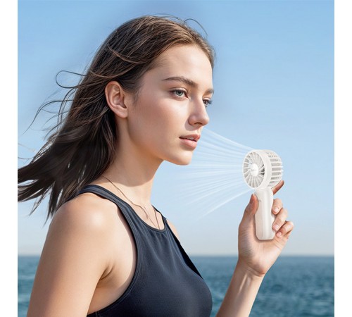 Портативний вентилятор Hoco HX60 Nimble portable handheld fan 1200 mAh White Портативний вентилятор Hoco HX60 Nimble portable handheld fan 1200 mAh White