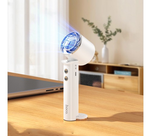 Портативний вентилятор Hoco HX61 Exquisite handheld folding fan 1200 mAh White Портативний вентилятор Hoco HX61 Exquisite handheld folding fan 1200 mAh White
