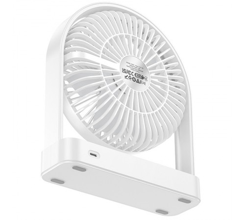 Настільний вентилятор Hoco HX65 ultra-thin desktop fan 2000 mAh White Настільний вентилятор Hoco HX65 ultra-thin desktop fan 2000 mAh White