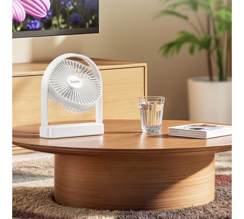 Настільний вентилятор Hoco HX65 ultra-thin desktop fan 2000 mAh White Настільний вентилятор Hoco HX65 ultra-thin desktop fan 2000 mAh White