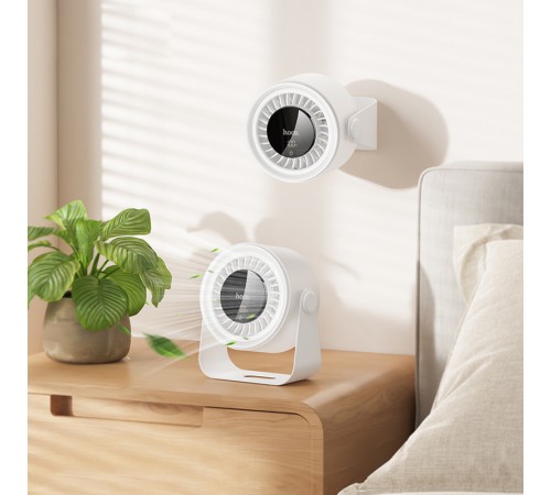 Настільний вентилятор Hoco HX66 desktop circulating fan 3000 mAh White Настільний вентилятор Hoco HX66 desktop circulating fan 3000 mAh White