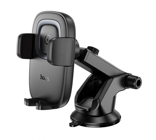 Автотримач з БЗП Hoco HW32 Crown push-type (center console) Black / Metal gray Автотримач з БЗП Hoco HW32 Crown push-type (center console) Black / Metal gray