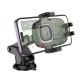 Автотримач з БЗП Hoco HW32 Crown push-type (center console) Black / Metal gray