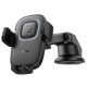 Автотримач з БЗП Hoco HW32 Crown push-type (center console) Black / Metal gray