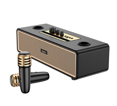 Bluetooth Колонка Hoco BS63 Graceful + два мікрофона Black