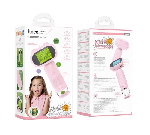 Дитячий мікроскоп Hoco DV206 Pink Дитячий мікроскоп Hoco DV206 Pink