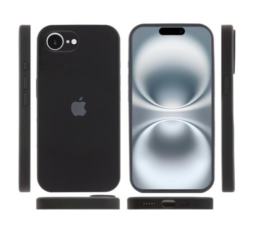 Чохол Silicone Case Full Camera Protective (AA) для Apple iPhone 16e (6.1") Чорний / Black