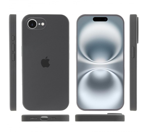 Чохол Silicone Case Full Camera Protective (AA) для Apple iPhone 16e (6.1") Сірий / Dark Gray