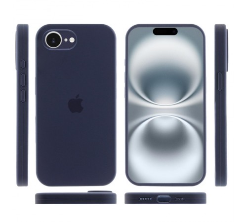 Чохол Silicone Case Full Camera Protective (AA) для Apple iPhone 16e (6.1") Темно-синій / Midnight blue