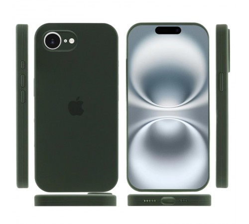 Чохол Silicone Case Full Camera Protective (AA) для Apple iPhone 16e (6.1") Зелений / Cyprus Green