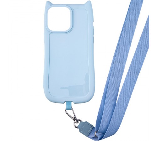 Чохол TPU GETMAN Cat with straps для Apple iPhone 15 Pro Max (6.7") Blue Чохол TPU GETMAN Cat with straps для Apple iPhone 15 Pro Max (6.7") Blue