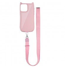 Чохол TPU GETMAN Cat with straps для Apple iPhone 15 Pro Max (6.7") Pink