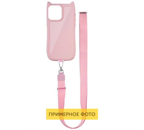 Чохол TPU GETMAN Cat with straps для Apple iPhone 16 (6.1") Pink Чохол TPU GETMAN Cat with straps для Apple iPhone 16 (6.1") Pink