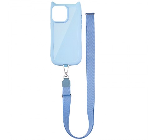 Чохол TPU GETMAN Cat with straps для Apple iPhone 16 Pro Max (6.9") Blue Чохол TPU GETMAN Cat with straps для Apple iPhone 16 Pro Max (6.9") Blue