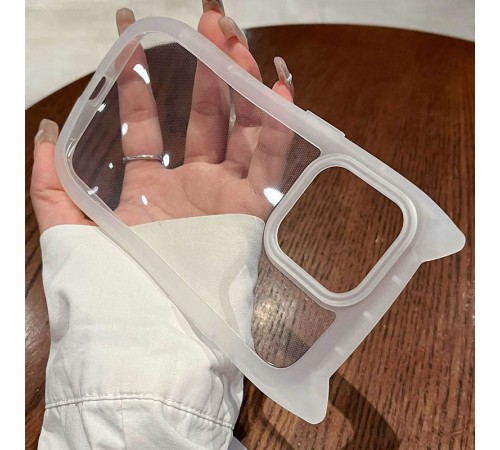 Чохол TPU Cat для Apple iPhone 16 Pro (6.3") Transparent Чохол TPU Cat для Apple iPhone 16 Pro (6.3") Transparent