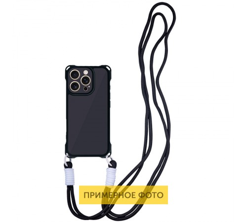 Чохол TPU CrossBody with straps для Apple iPhone 13 (6.1") Black Чохол TPU CrossBody with straps для Apple iPhone 13 (6.1") Black