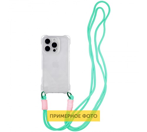 Чохол TPU CrossBody with straps для Apple iPhone 13 (6.1") Transparent Чохол TPU CrossBody with straps для Apple iPhone 13 (6.1") Transparent