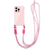 Чохол TPU CrossBody with straps для Apple iPhone 13 Pro Max (6.7") Pink