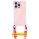 Чохол TPU CrossBody with straps для Apple iPhone 16 (6.1") Pink