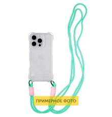 Чохол TPU CrossBody with straps для Apple iPhone 16 (6.1") Transparent