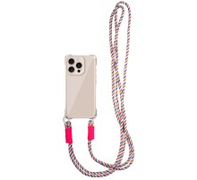 Чохол TPU CrossBody with straps для Apple iPhone 16 Pro (6.3") Antique White