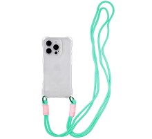 Чохол TPU CrossBody with straps для Apple iPhone 16 Pro (6.3") Transparent