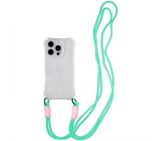 Чохол TPU CrossBody with straps для Apple iPhone 16 Pro Max (6.9") Transparent Чохол TPU CrossBody with straps для Apple iPhone 16 Pro Max (6.9") Transparent