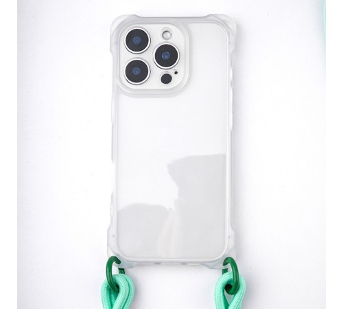 Чохол TPU CrossBody with straps для Apple iPhone 16 Pro Max (6.9") Transparent Чохол TPU CrossBody with straps для Apple iPhone 16 Pro Max (6.9") Transparent