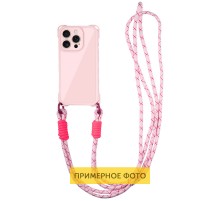 Чохол TPU CrossBody with straps для Apple iPhone 16e (6.1") Pink