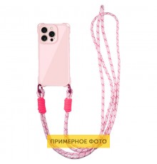 Чохол TPU CrossBody with straps для Apple iPhone 16e (6.1") Pink