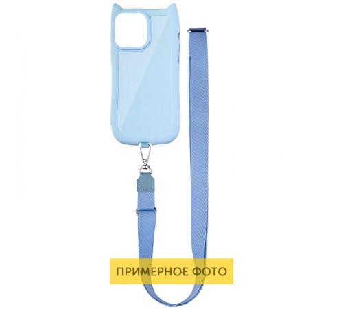 Чохол TPU GETMAN Cat with straps для Apple iPhone 16e (6.1") Blue Чохол TPU GETMAN Cat with straps для Apple iPhone 16e (6.1") Blue