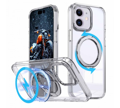 Чохол TPU+PC Empire with MagSafe and Ring для Apple iPhone 11 (6.1") Clear Чохол TPU+PC Empire with MagSafe and Ring для Apple iPhone 11 (6.1") Clear