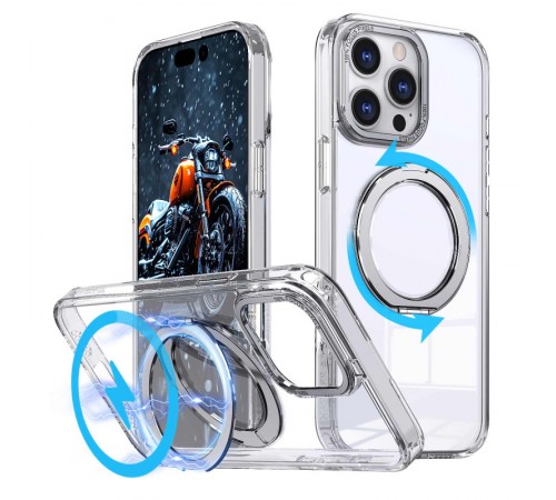 Чохол TPU+PC Empire with MagSafe and Ring для Apple iPhone 15 Pro Max (6.7") Clear Чохол TPU+PC Empire with MagSafe and Ring для Apple iPhone 15 Pro Max (6.7") Clear