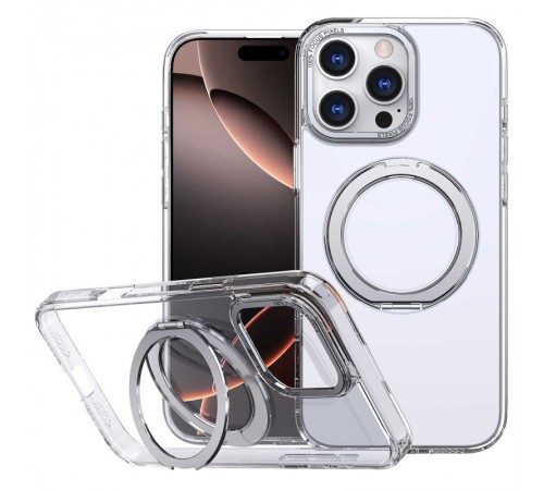 Чохол TPU+PC Empire with MagSafe and Ring для Apple iPhone 16 Pro (6.3") Clear Чохол TPU+PC Empire with MagSafe and Ring для Apple iPhone 16 Pro (6.3") Clear