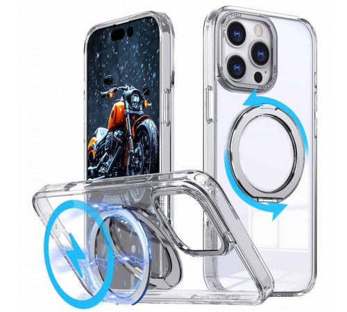 Чохол TPU+PC Empire with MagSafe and Ring для Apple iPhone 16 Pro Max (6.9") Clear